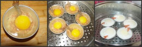 圆蛋大虾的做法