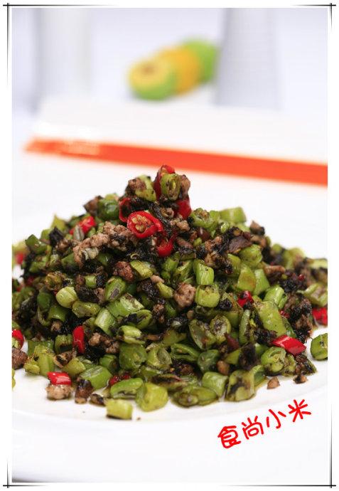 榄菜肉碎四季豆的做法