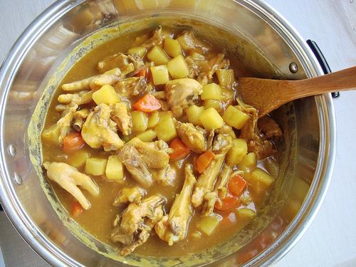 柚子酱咖喱鸡饭的做法