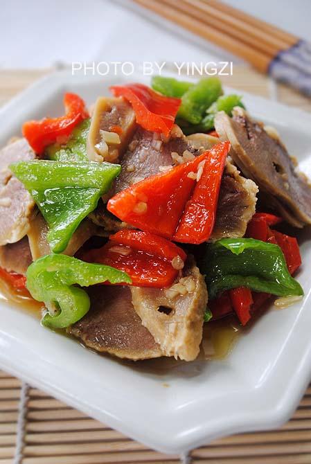 双椒口条的做法