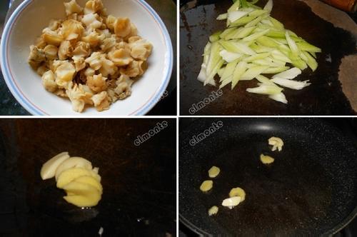 西芹炒螺肉的做法