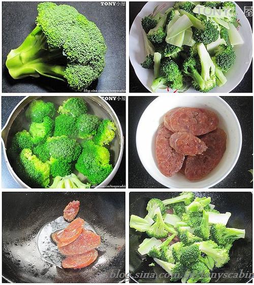香肠花椰菜的做法