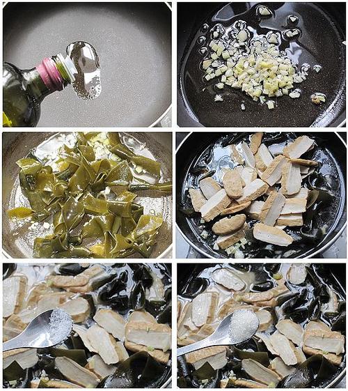 素炒海带结的做法