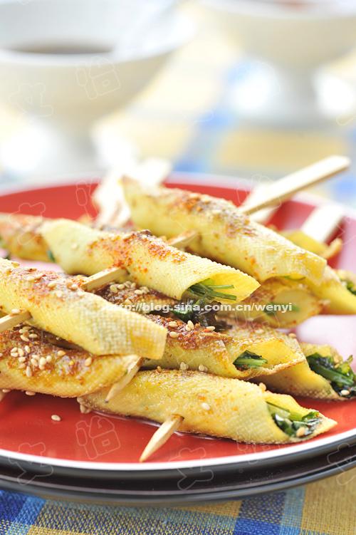 豆皮香菜卷的做法