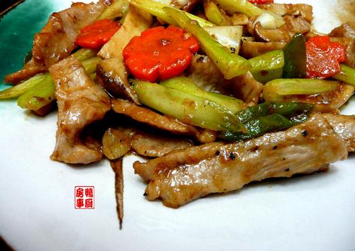 沙嗲猪颈肉的做法