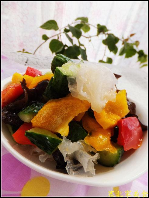 双耳拌时蔬做法的做法