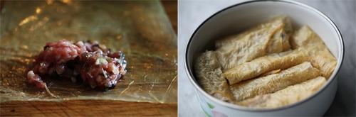 豆腐皮蟹肉卷的做法