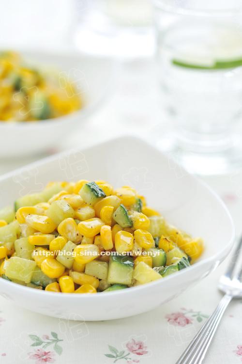 香甜黄瓜玉米粒的做法