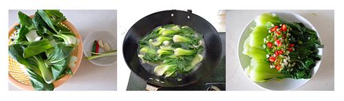 白灼青菜的做法