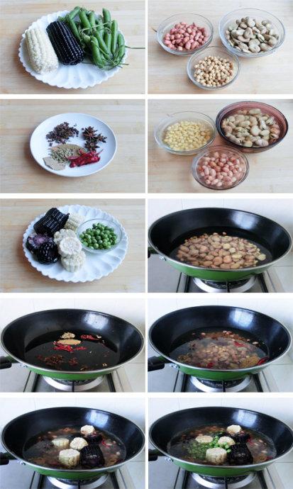 五味卤豆的做法