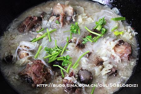 羊骨粉丝汤的做法