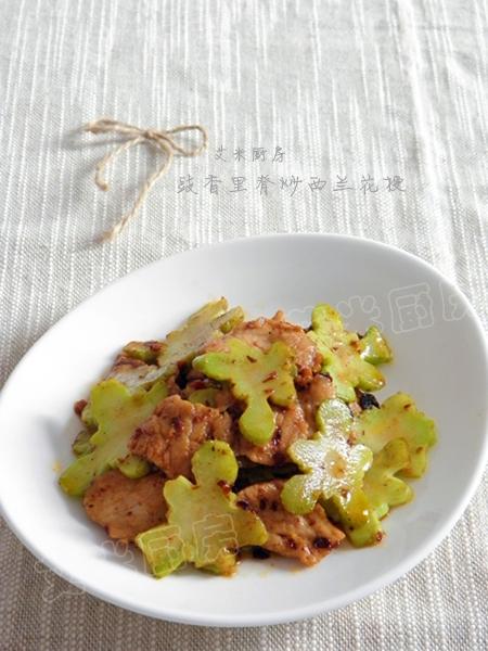 豉香里脊炒西兰花梗的做法