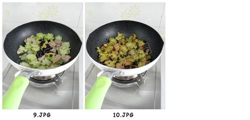 豉香里脊炒西兰花梗的做法