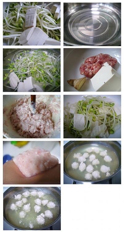 豆芽丸子汤的做法