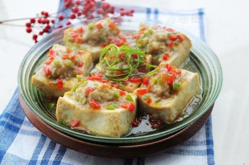 双色蒸酿豆腐的做法