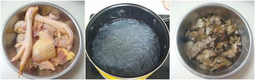 小鸡炖蘑菇粉条的做法