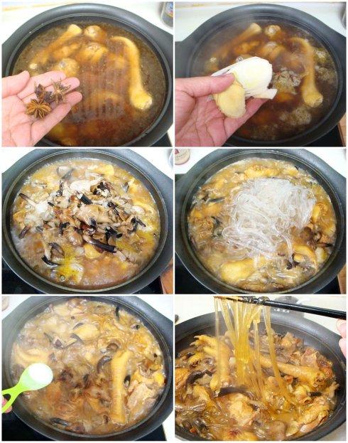 小鸡炖蘑菇粉条的做法