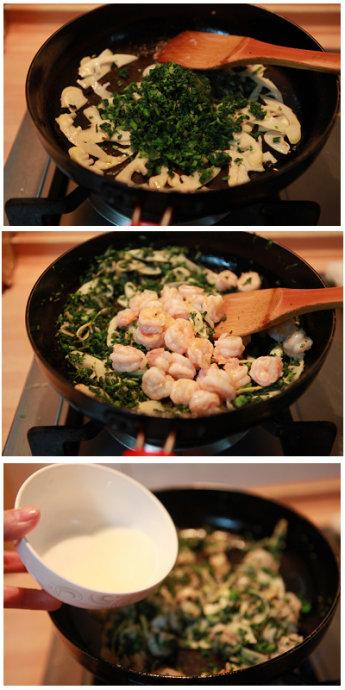 春笋荠菜炒虾仁的做法