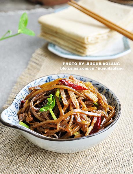 肉丝炒咸菜的做法