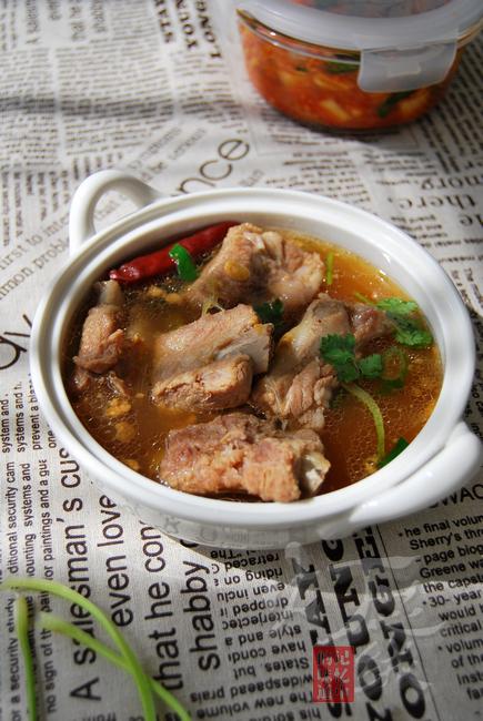 高压锅版黄豆酱炖排骨的做法