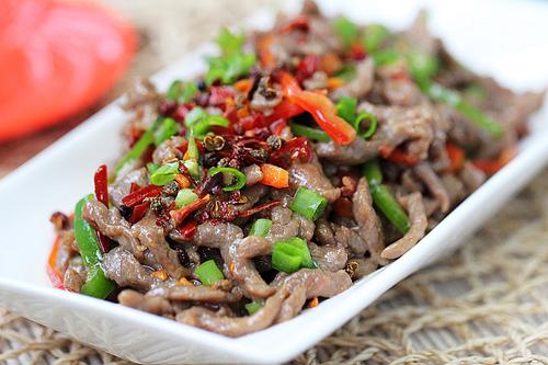 椒麻牛肉的做法