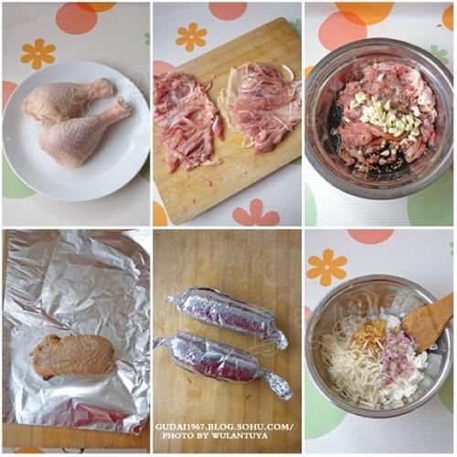 米饭鸡肉卷的做法