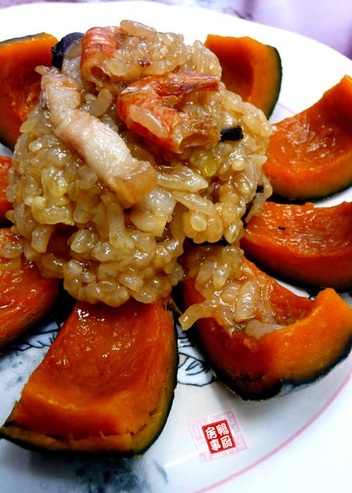 金瓜盅米糕的做法