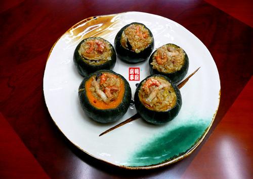 金瓜盅米糕的做法