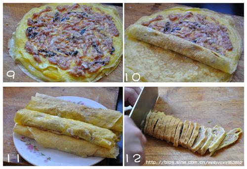 蛋皮肉卷的做法
