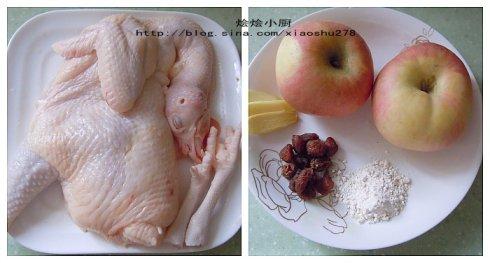 苹果川贝鸡汤的做法