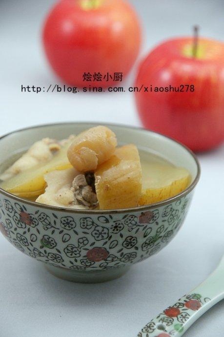 苹果川贝鸡汤的做法