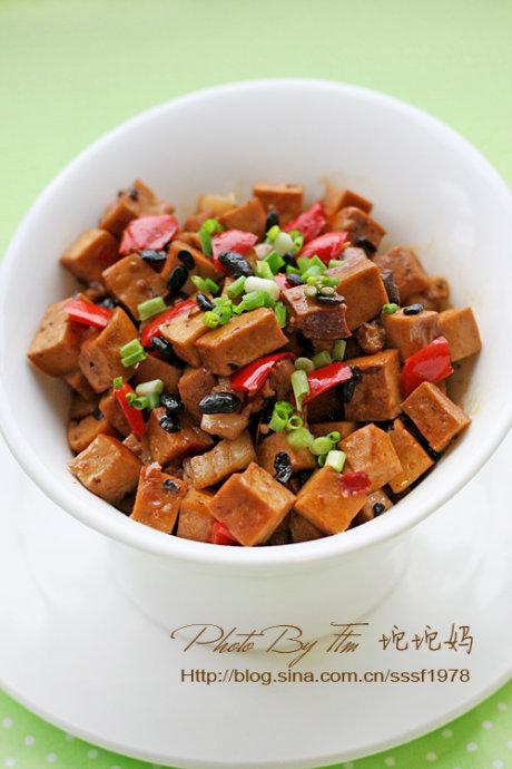 豆鼓烧香干的做法