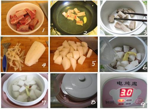 排骨萝卜炖汤的做法