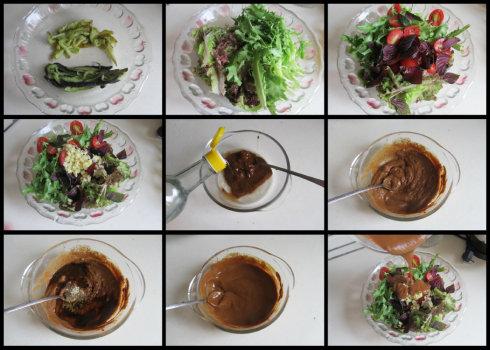 紫苏茄子田园沙拉的做法