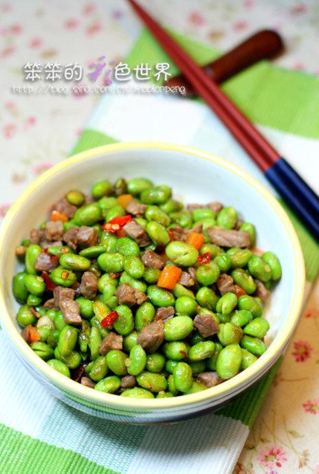 牛肉丁炒豆米的做法