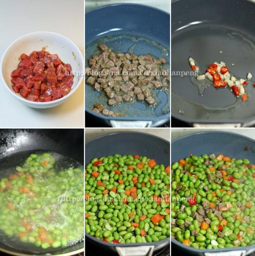 牛肉丁炒豆米的做法