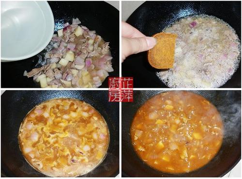 番茄红烩牛肉盖饭的做法