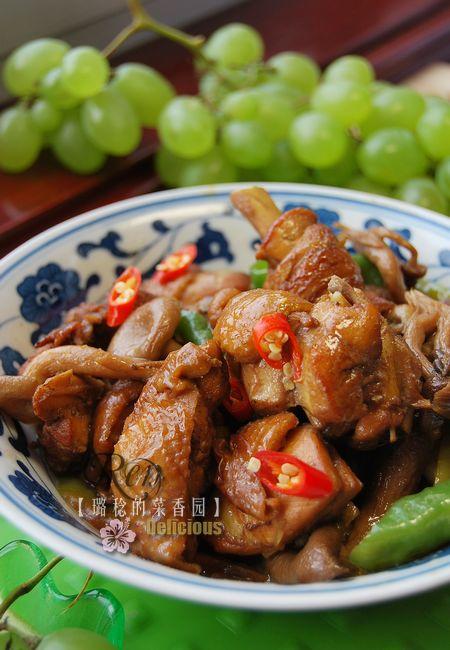 张家界野生菌烧鸡的做法