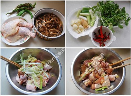 张家界野生菌烧鸡的做法