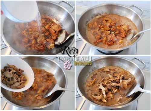 张家界野生菌烧鸡的做法