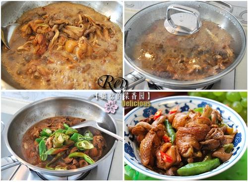 张家界野生菌烧鸡的做法