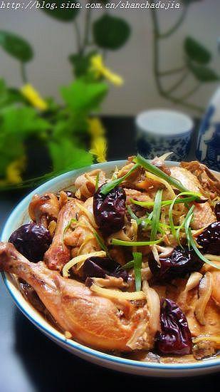 枣菇蒸鸡的做法