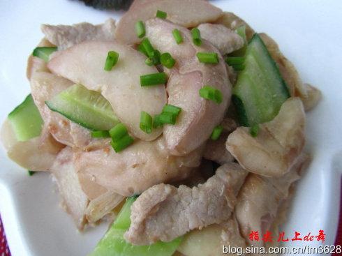 菱角炒肉片的做法