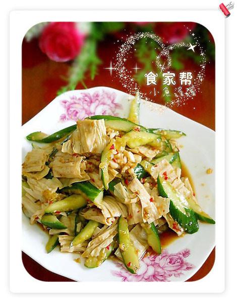 凉拌腐竹青瓜的做法