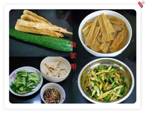 凉拌腐竹青瓜的做法