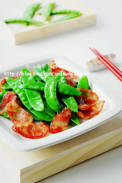 腊肠荷兰豆的做法