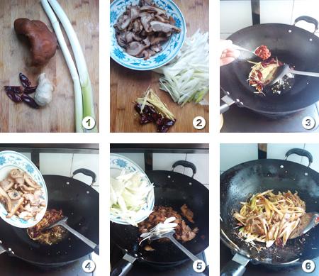 大葱爆卤肉的做法