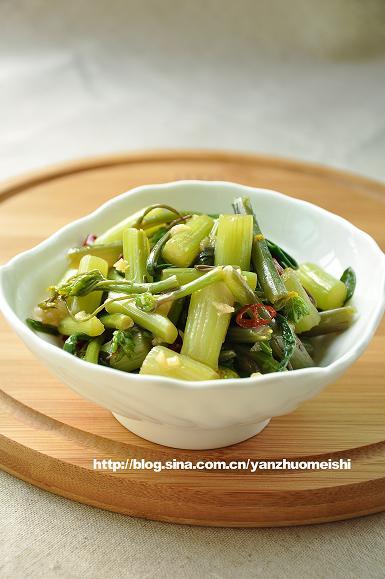 凉拌红菜苔的做法