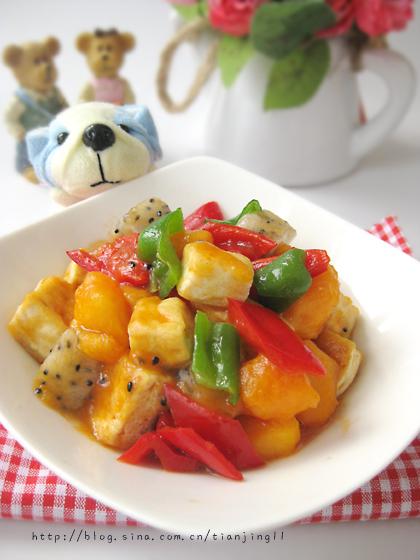 水果咕咾豆腐的做法