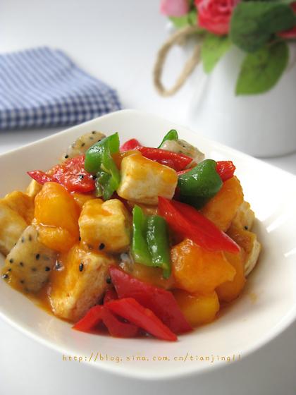 水果咕咾豆腐的做法